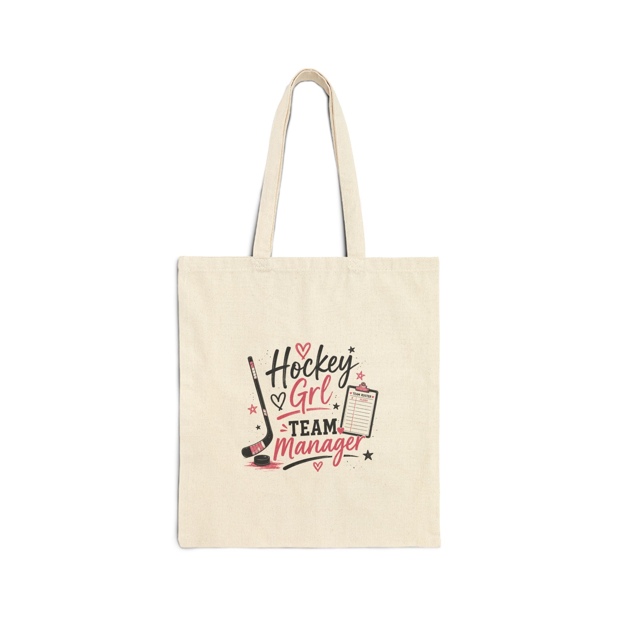 Tote Bag — "Hockey Girl Team Manager" Canvas Tote
