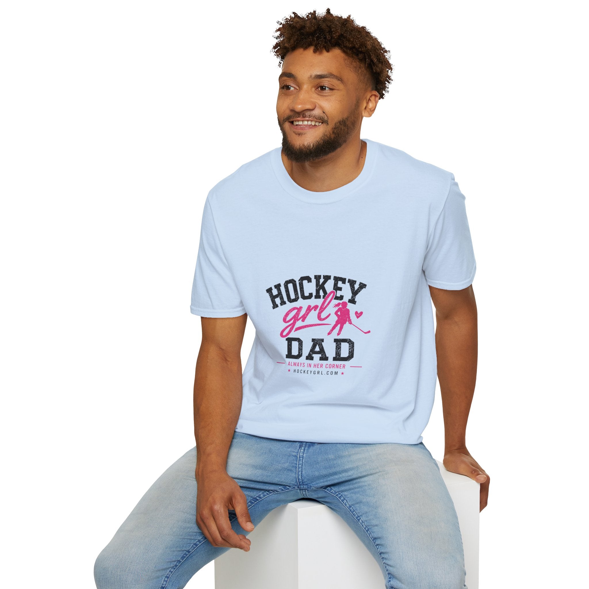 Personalized Hockey Girl Dad T-Shirt