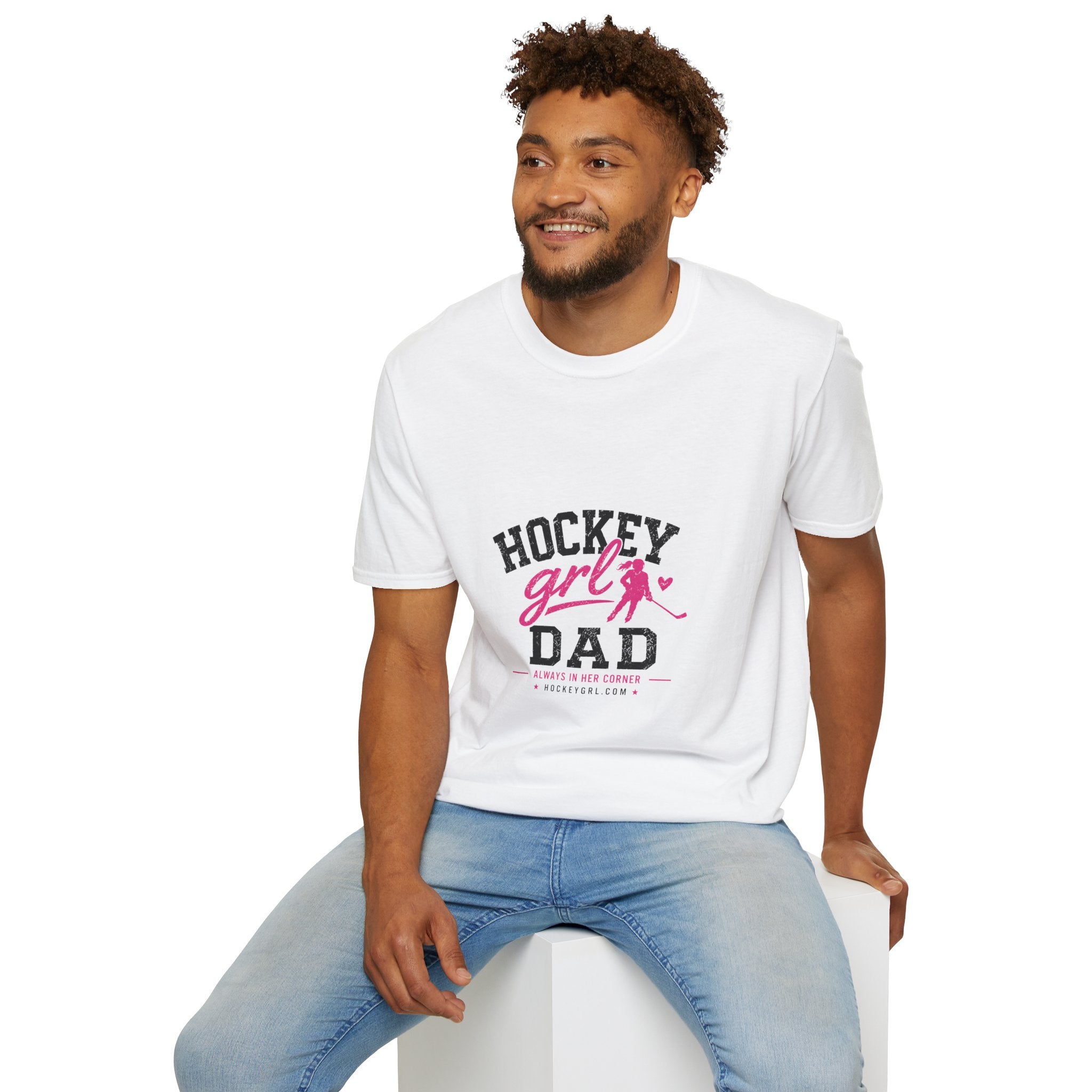 Personalized Hockey Girl Dad T-Shirt