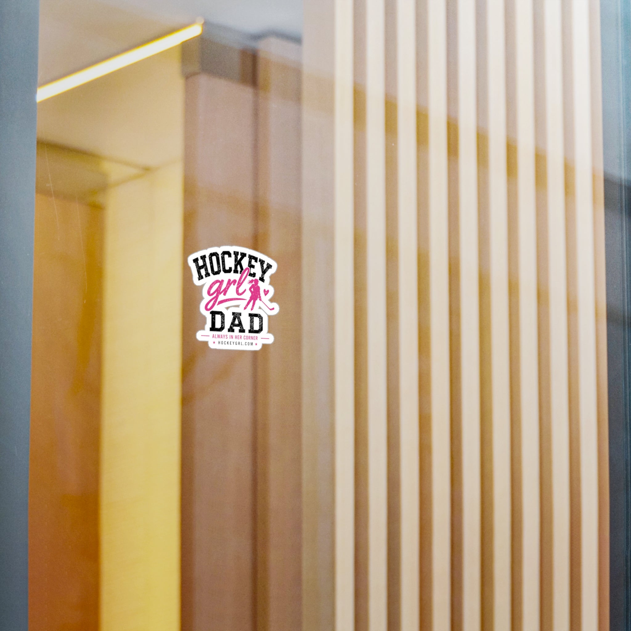 Hockey Girl Dad Vinyl Sticker — Kiss-Cut Decal for Proud Hockey Parents